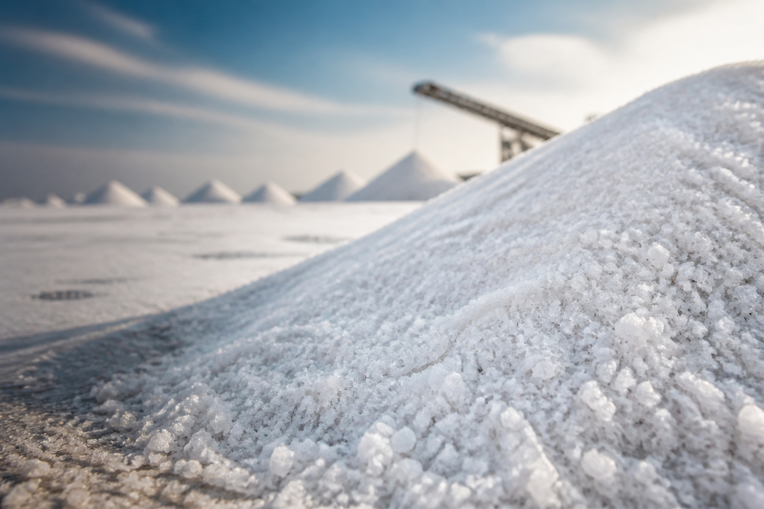 Industrial salt crystals